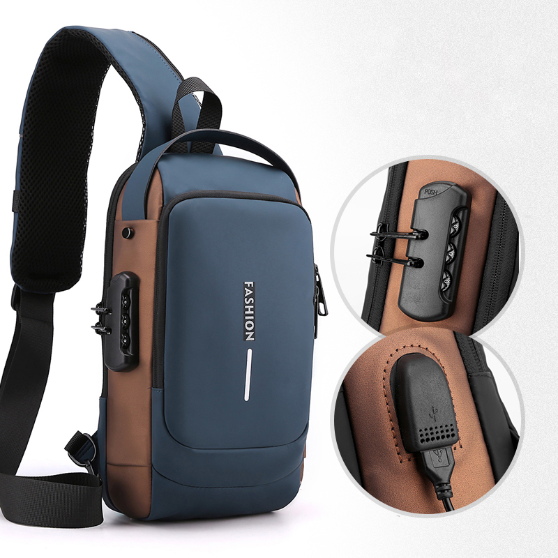 Mens Small Lightweight Fashion Cute Leisure Anti-theft Waterproof