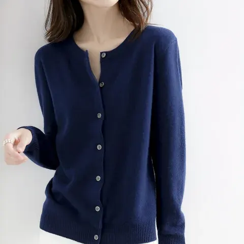 Korean Slim-Fit Women's Knit Cardigan