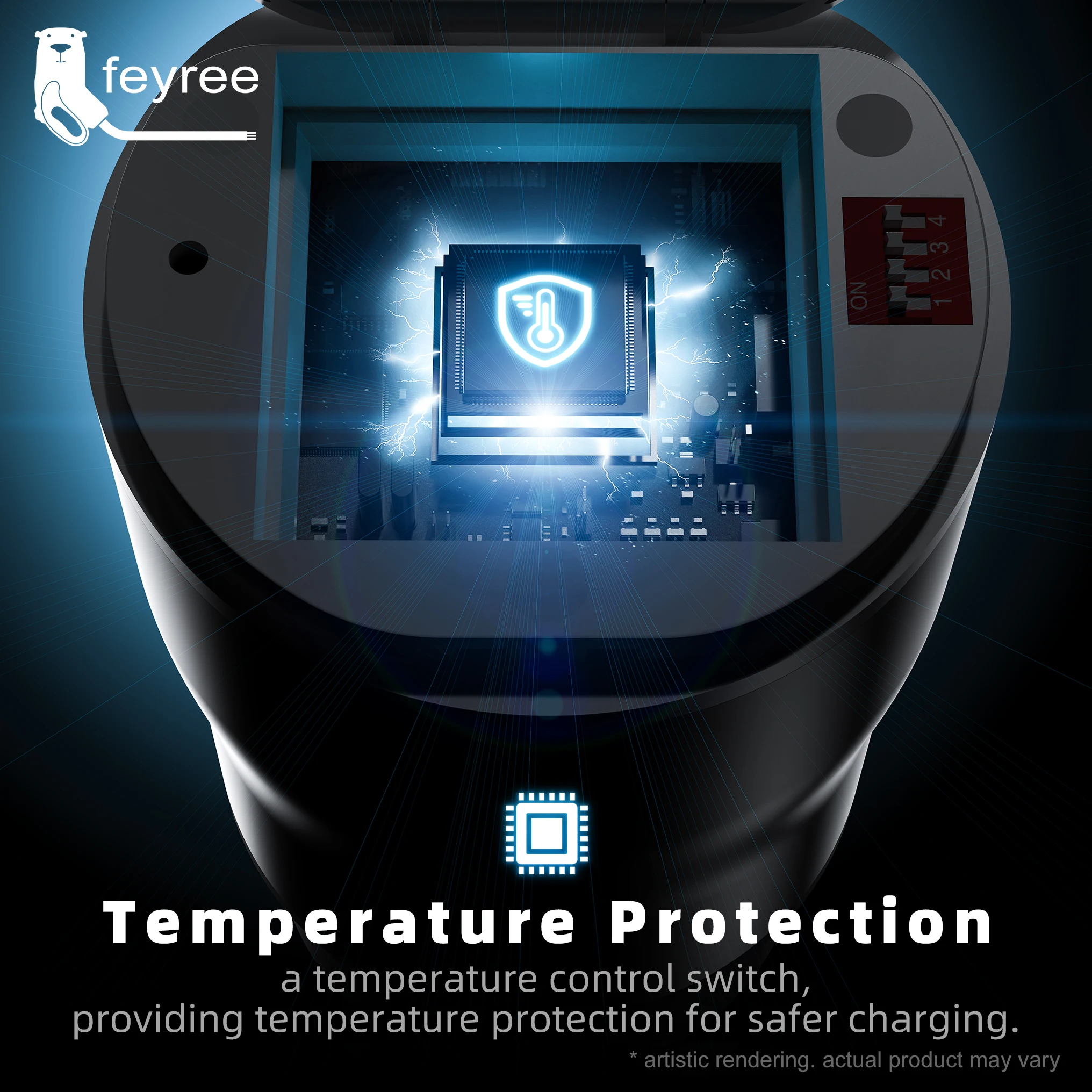 Feyree GB T EV-Entladeadapter mit Temperaturschutz & Leistungsanzeige 3