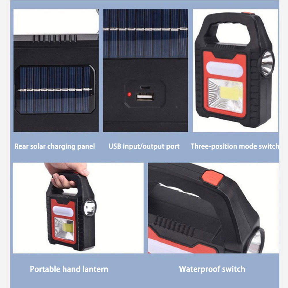 Solar Rechargeable COB LED Camping Lantern 4