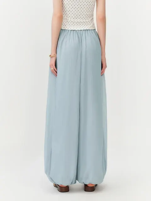 FSLE Sommer Damen Ballonhose mit Hoher Taille Elastischem 4
