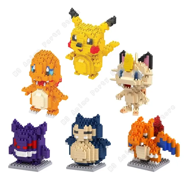 Pikachu Gengar Charizard Mini Building Blocks 1