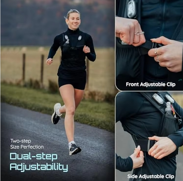 Unisex Fashion Adjustable LED Reflective Vest With Phone 2