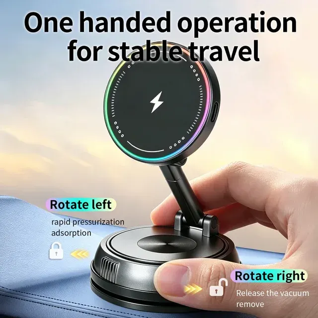 Magnetische KFZ-Handyhalterung mit Vakuumsaug, 25W 4