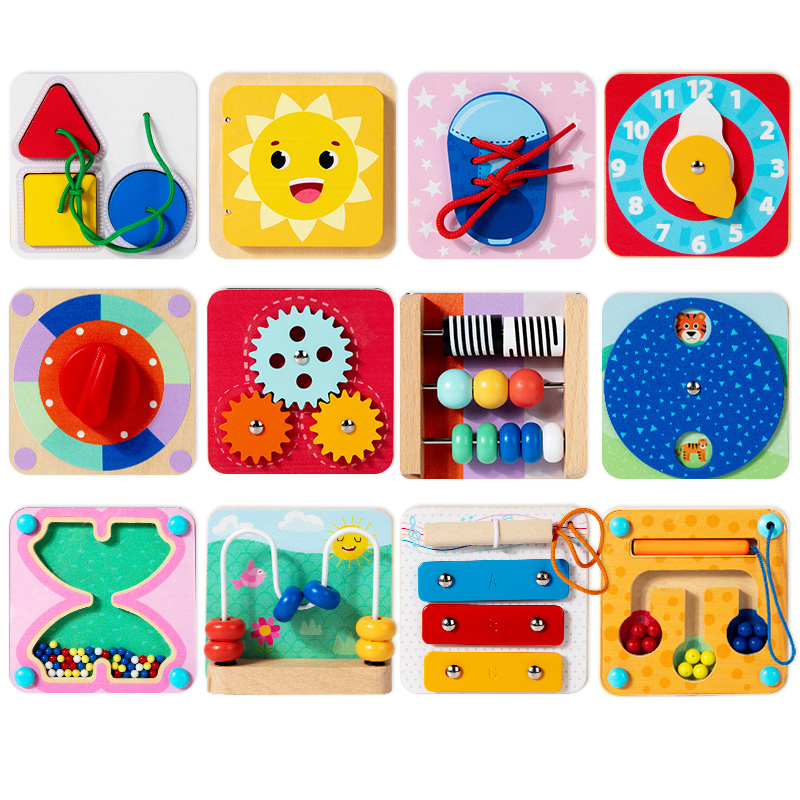 Montessori Sensory Travel Activities Busy Board for Toddlers