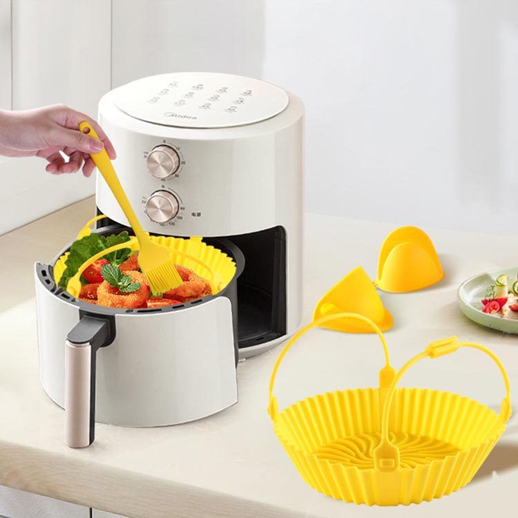 Reusable Silicone Air Fryer Liner Set 4