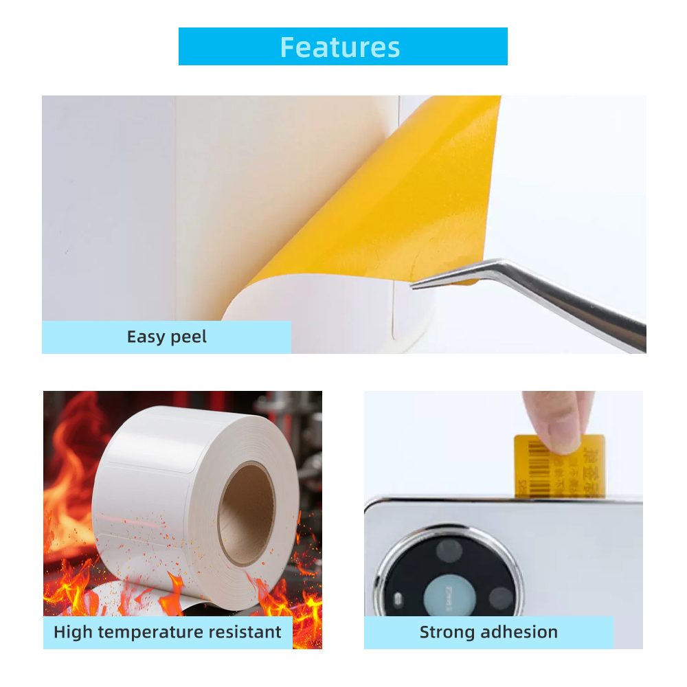 High Temperature Label 10*10mm Adhesive Sticker Heat Resistant 3