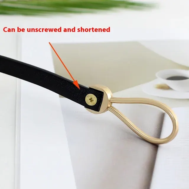 Slim PU Ladies Belt with Matte Gold Buckle 4