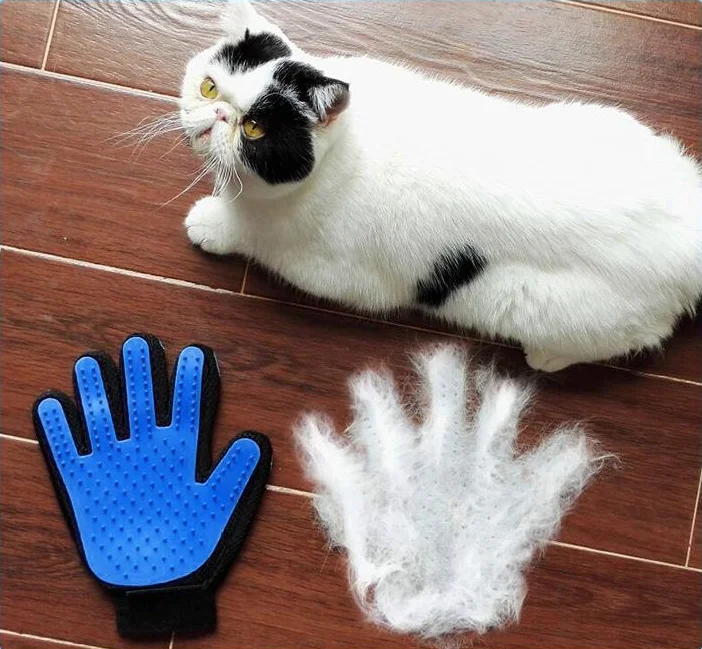 Hunde- und Katzenhaarentfernungs-Handschuhe Haustier-Schönheits-Reinigungsbürste Langlebige Praktische Katzen- Hunde-Massagehandschuhe 2