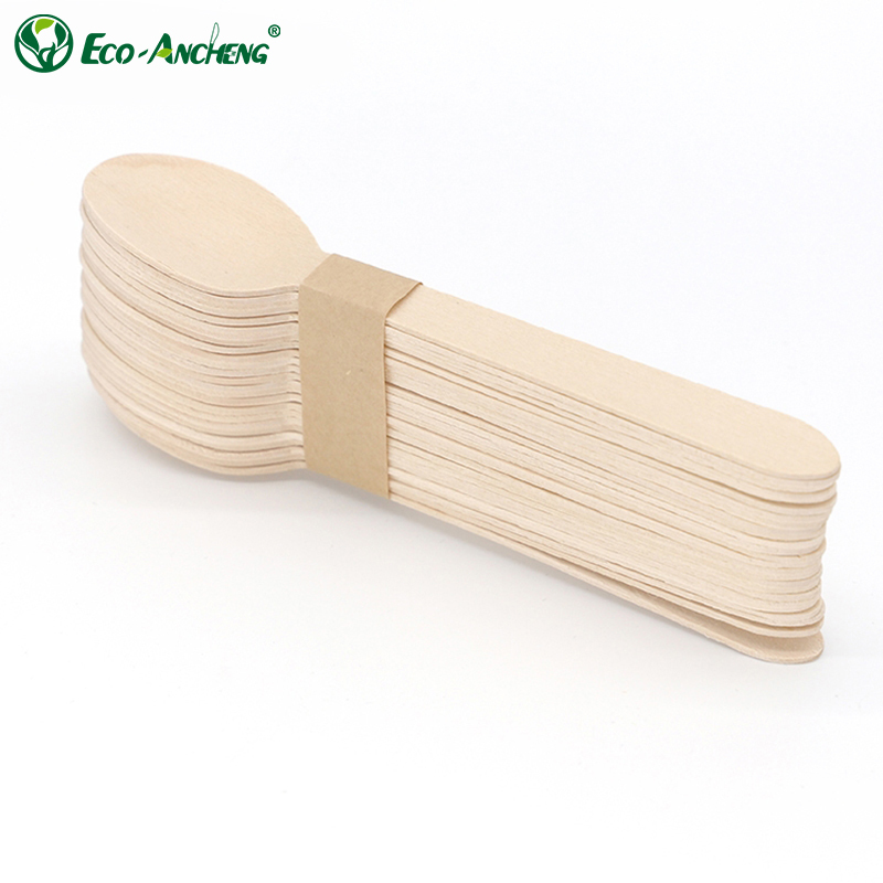 Vintage Compostable Wooden Cutlery Set 16cm 3