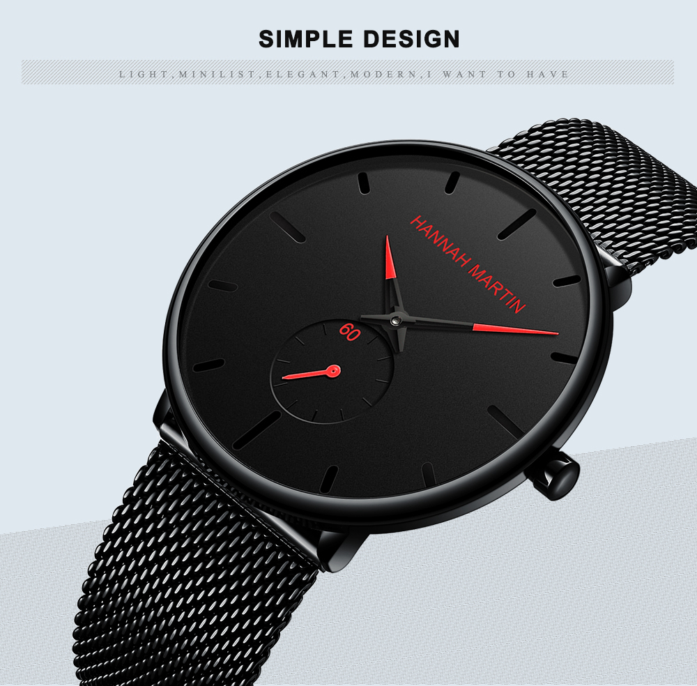Ultra-Thin Men's Stainless Steel Quartz Watch 2