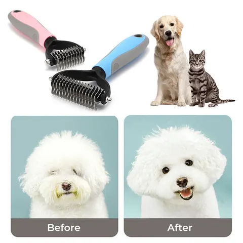 Double-Sided Deshedding Comb for Pets