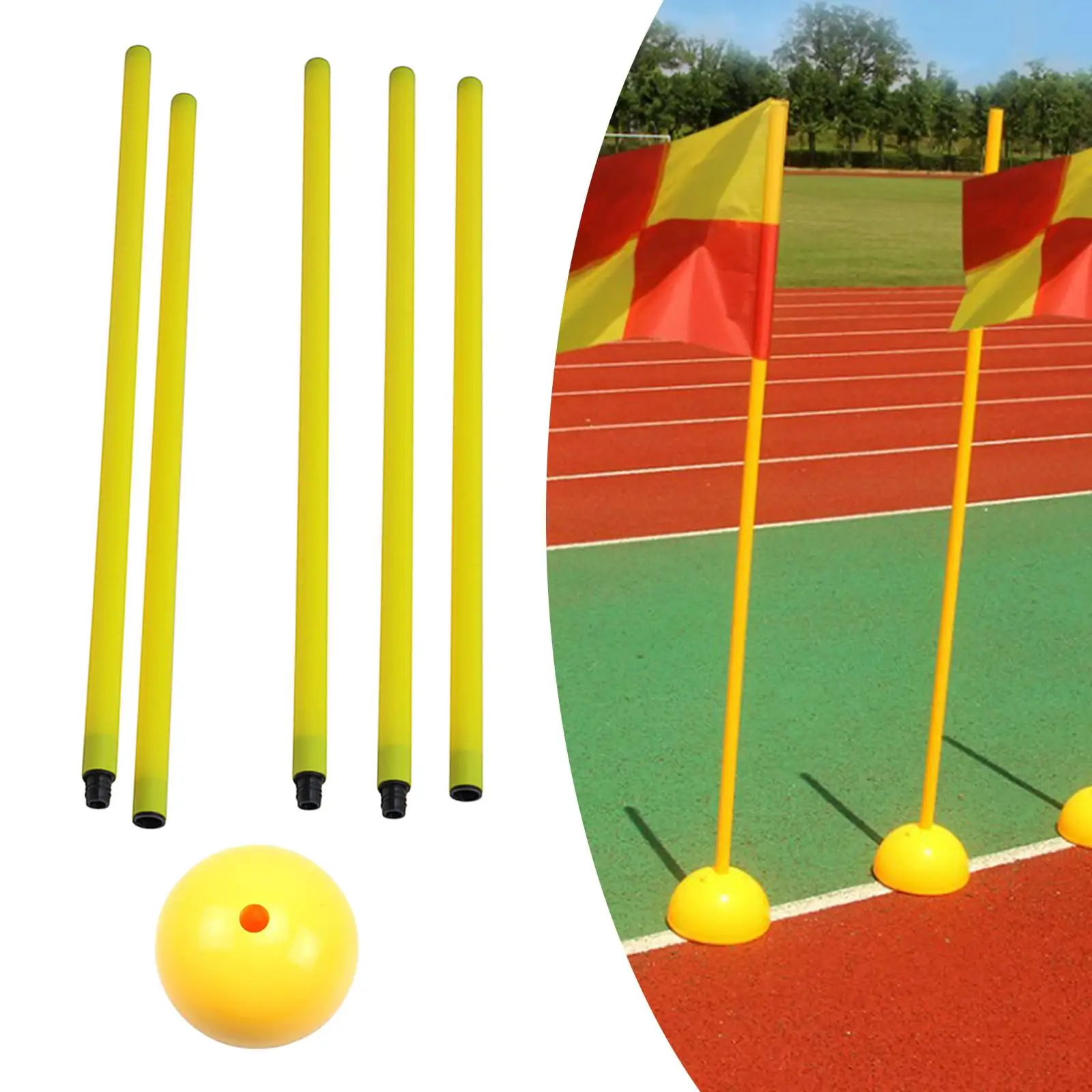Trainingsmarker Fußballschild Stange Verschleißfest Vielseitig Einsetzbar 50 cm 3
