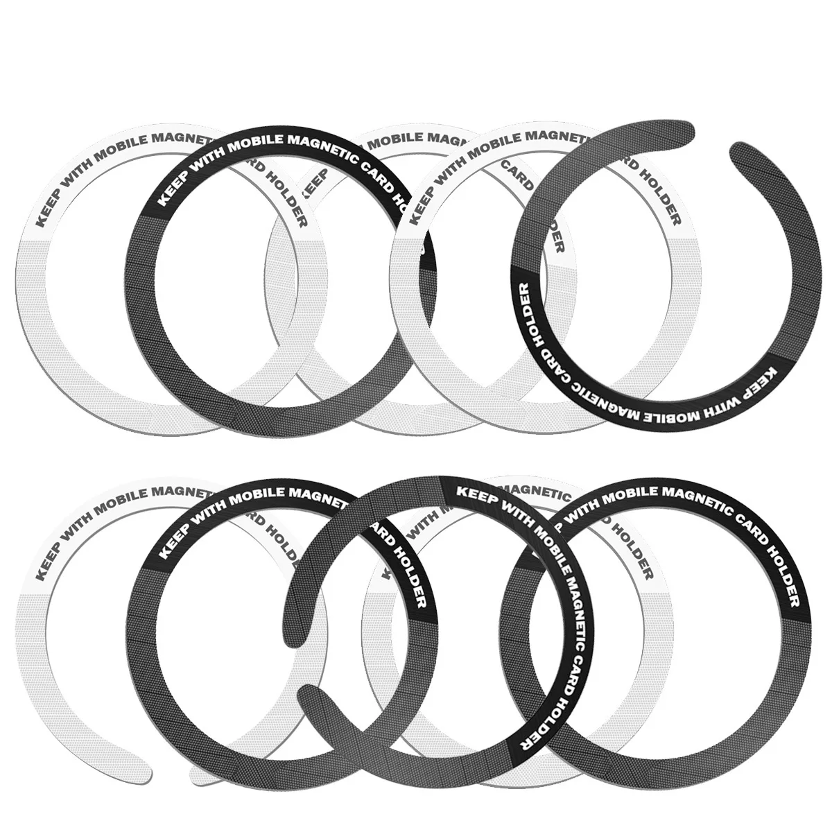 Edelstahl-Metallplatte mit Ring, 5er-Set