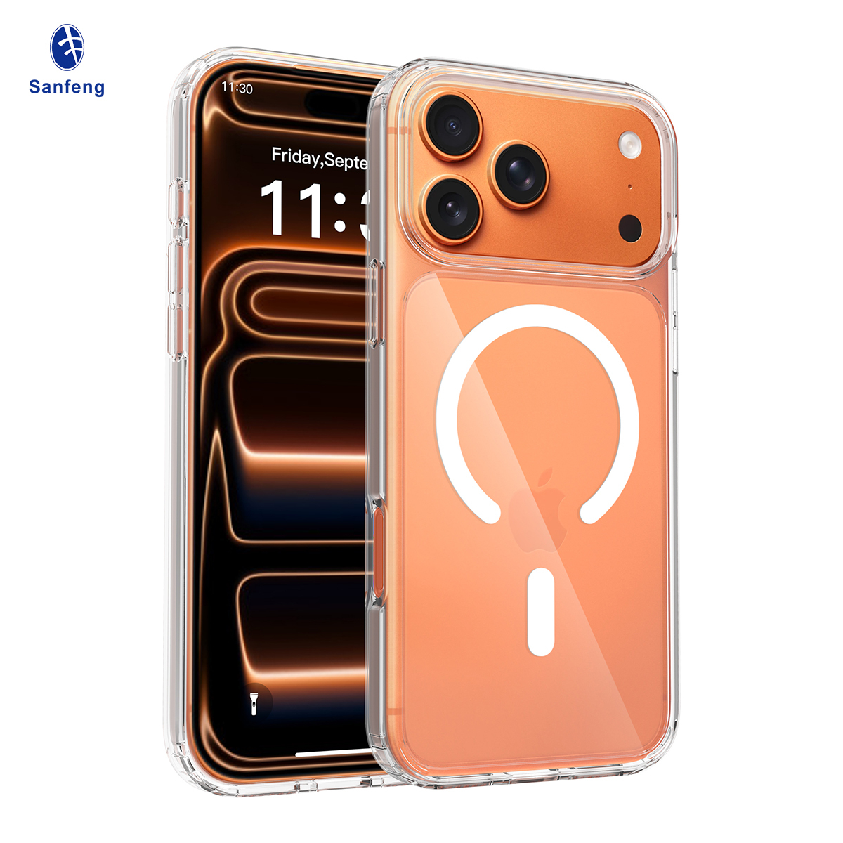 Anti-scratch Anti-Yellow Clear Protective Cover Wireless Charging Magnetic