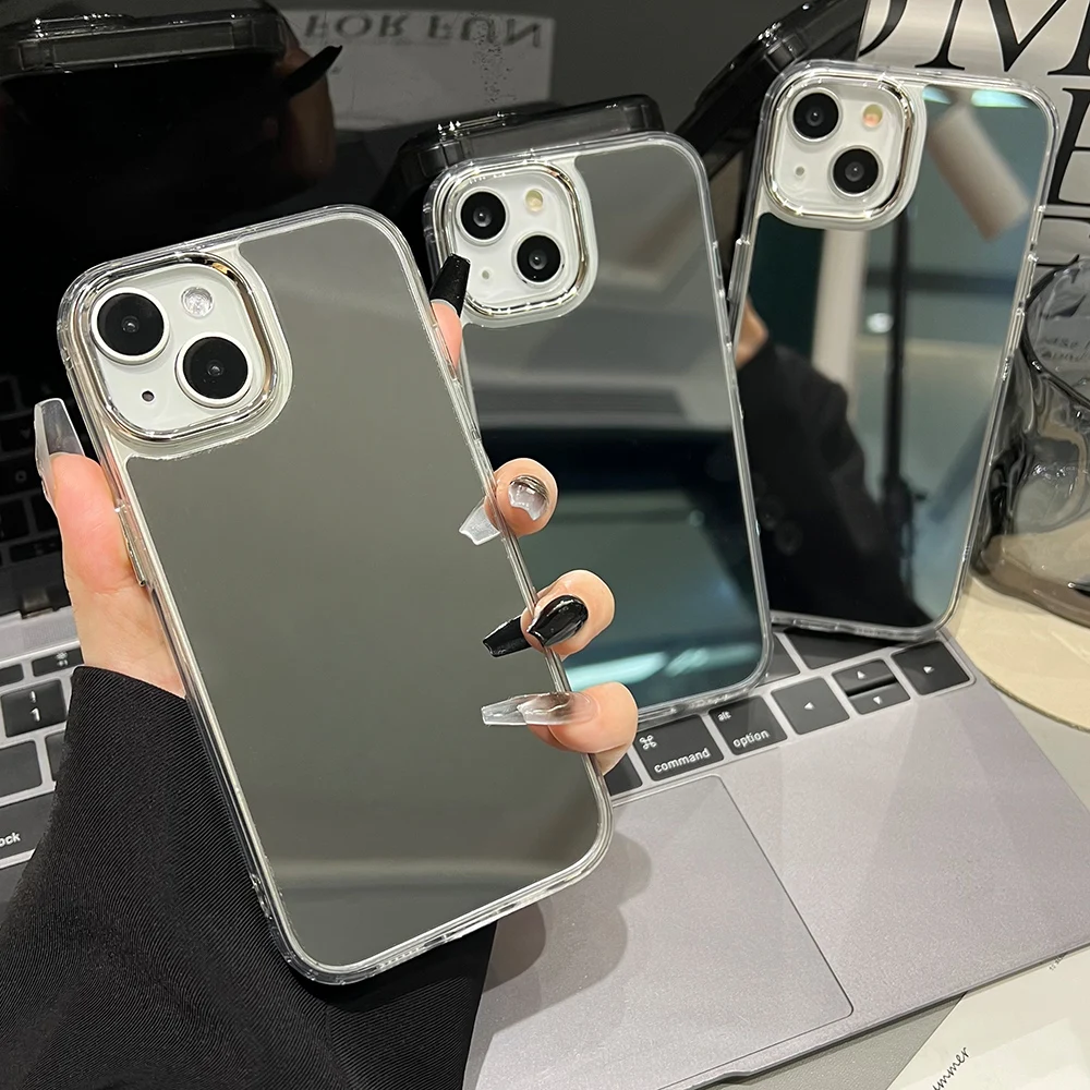 Luxuriöse Acryl-Make-up-Spiegel-Handyhülle für iPhone 17 Pro Max 16 3