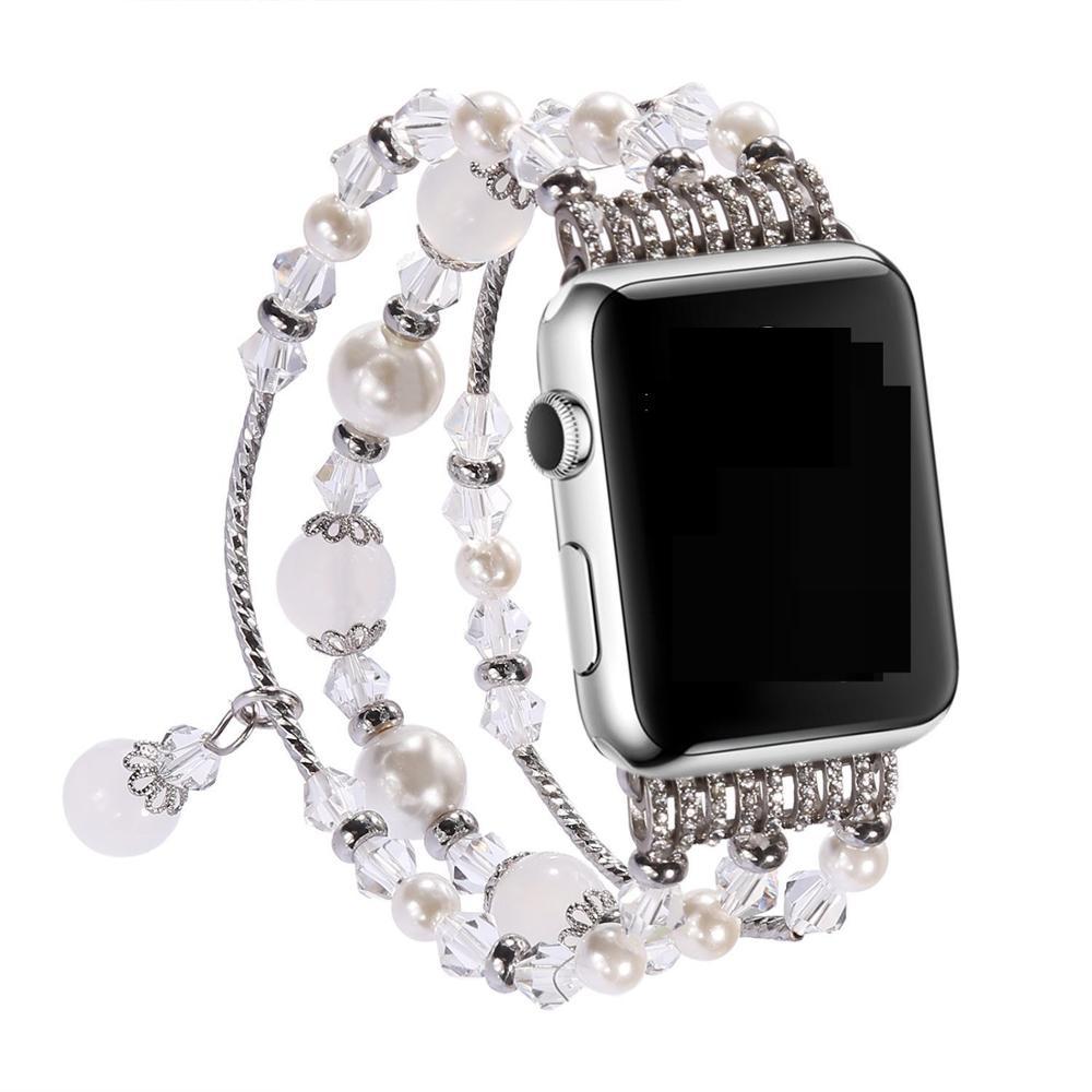 Elastic Pearl Agate Strap for Apple Watch 3