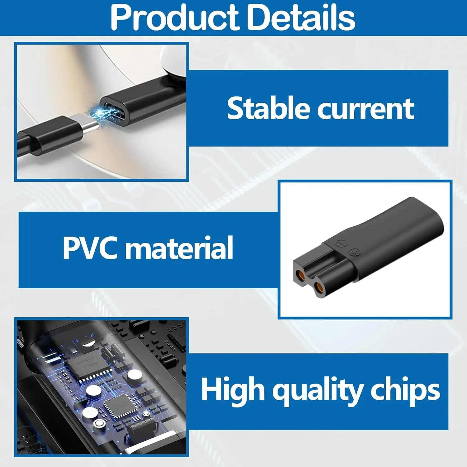 Brangdy 6-teiliges Ersatz-Ladegerät vom Typ C USB-Adapter Passend 3