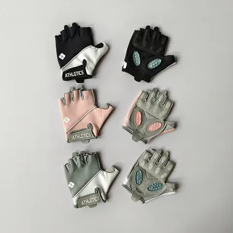 Damen Halbfinger-Trainingshandschuhe mit Anti-Rutsch-Griff