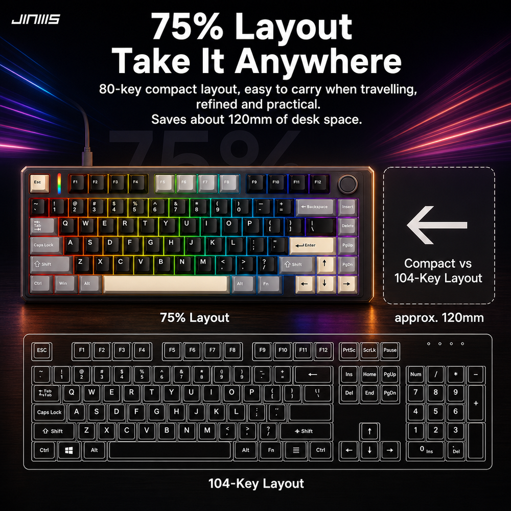 Wireless 75% RGB Mechanical Gaming Keyboard 2