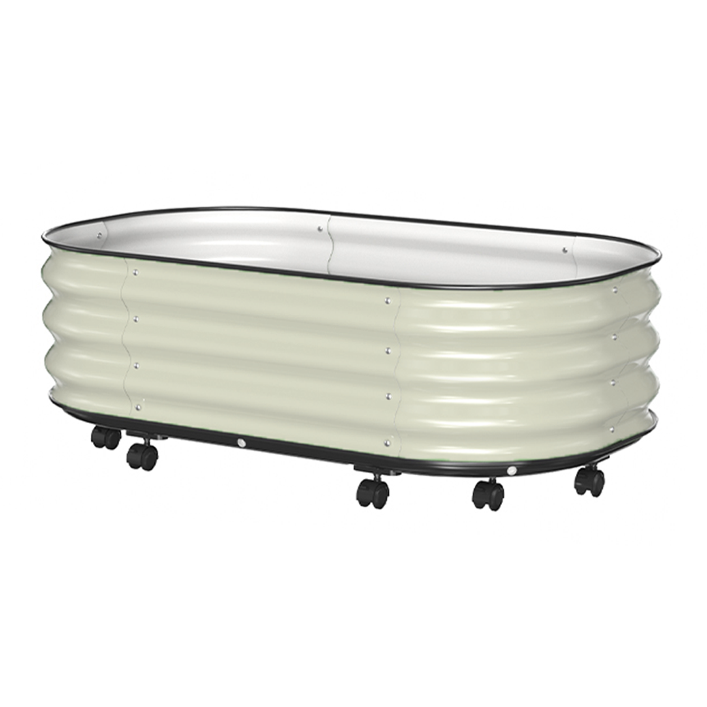 Raised Garden Bed Movable Metal Planting Box Outdoor