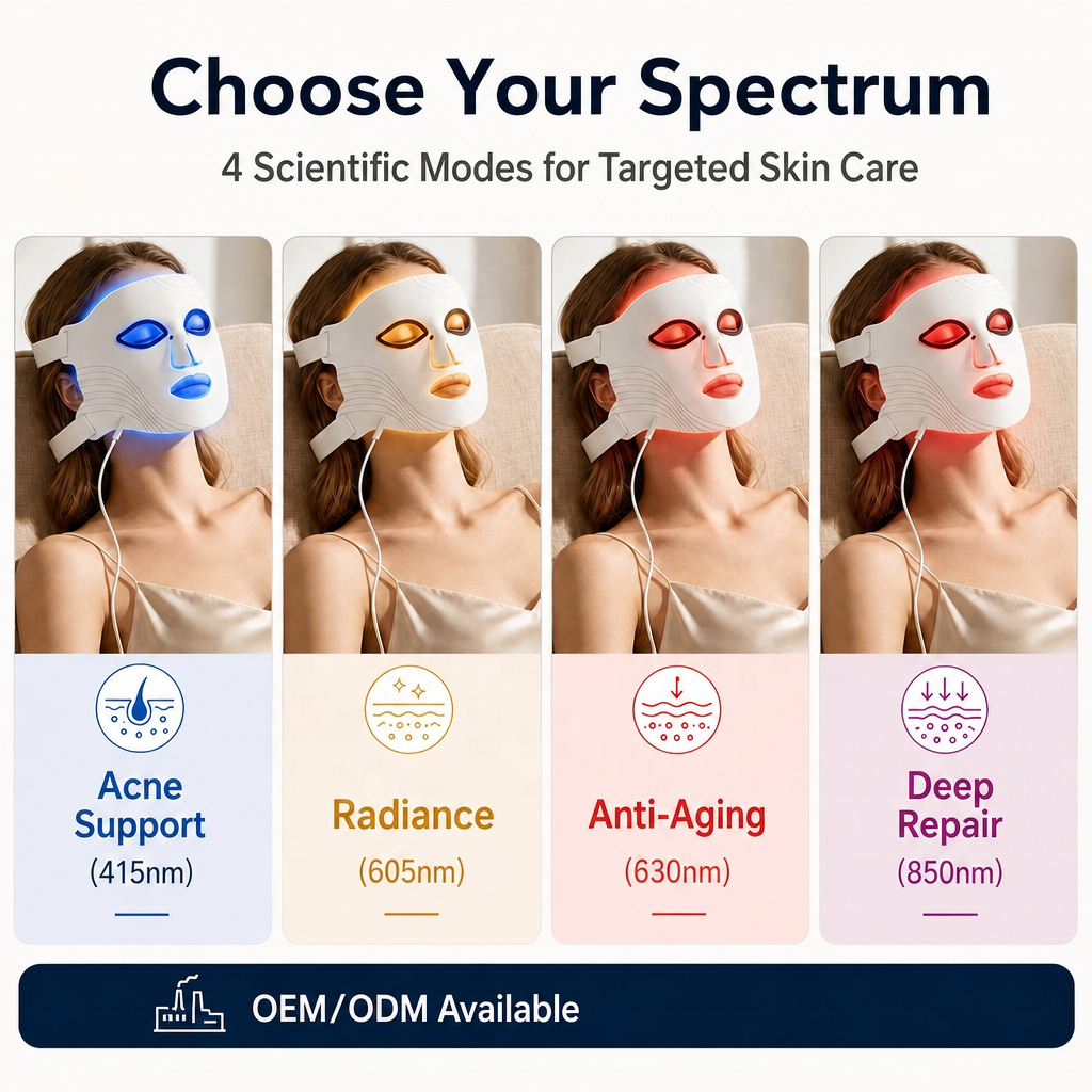LED Red Light Face Mask 4 Wavelengths 4