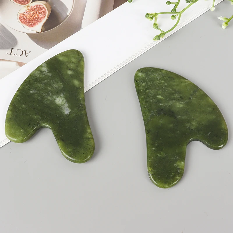 Helu Jade Gua Sha Werkzeug Xiuyan Herzförmiger Massagestab 3