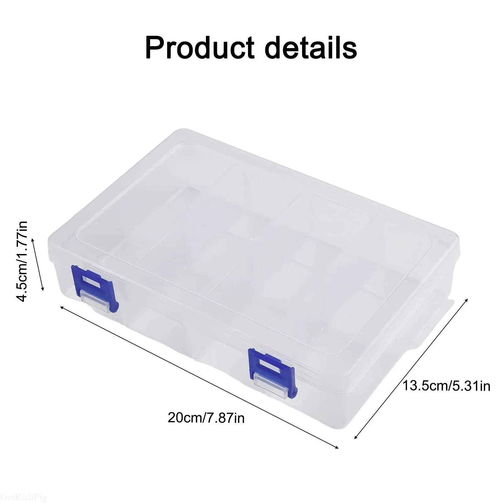 Adjustable 8-Compartment Tool Storage Box 2