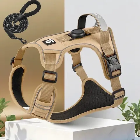 Hundegeschirr mit Airtag-Halter und Leine-Set – Hochwertiges Atmungsaktives