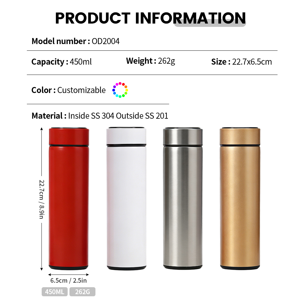 17oz Smart Water Bottle With LED Temperature Display 3