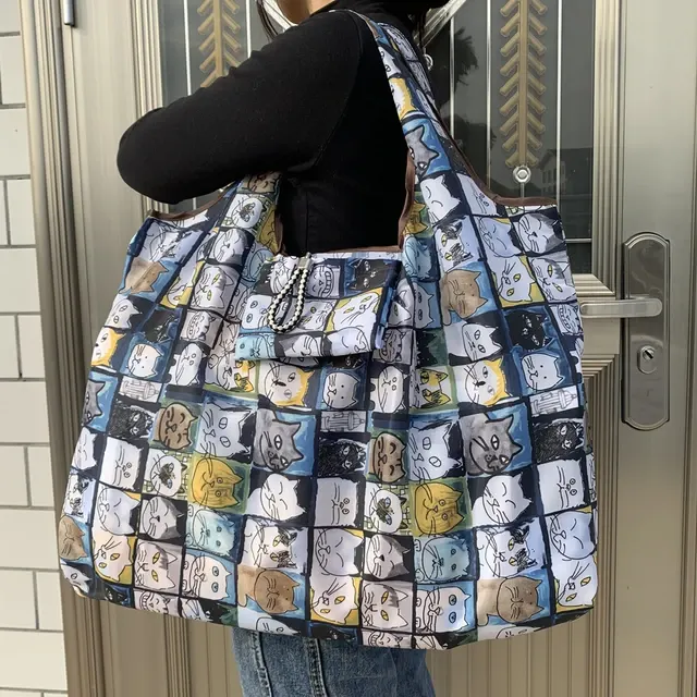Large Foldable Polyester Shopping Tote 2
