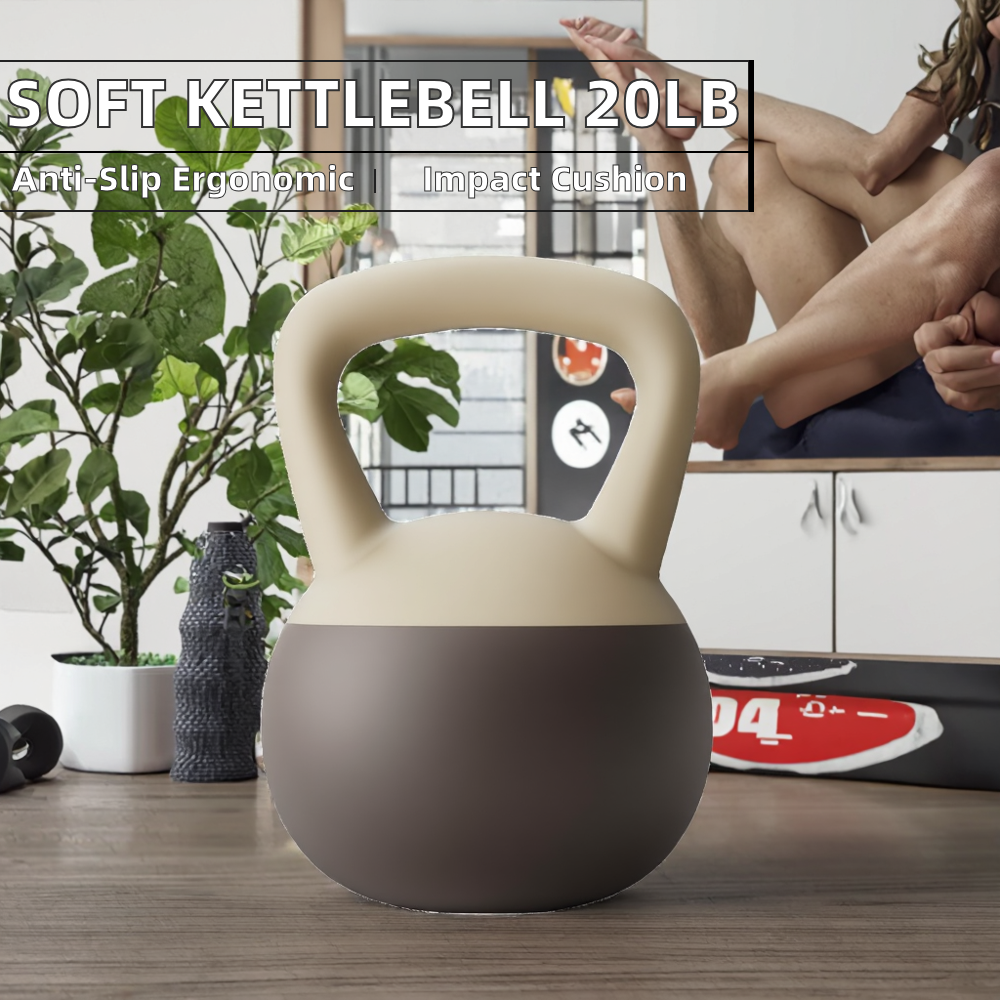 Soft 20 lb Kettlebell with Anti-Slip Grip 2