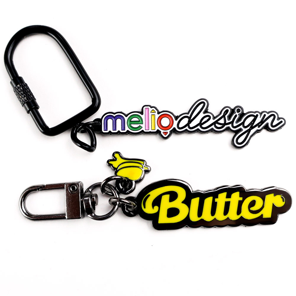 Engraved Metal Enamel Personalized Keychain 2