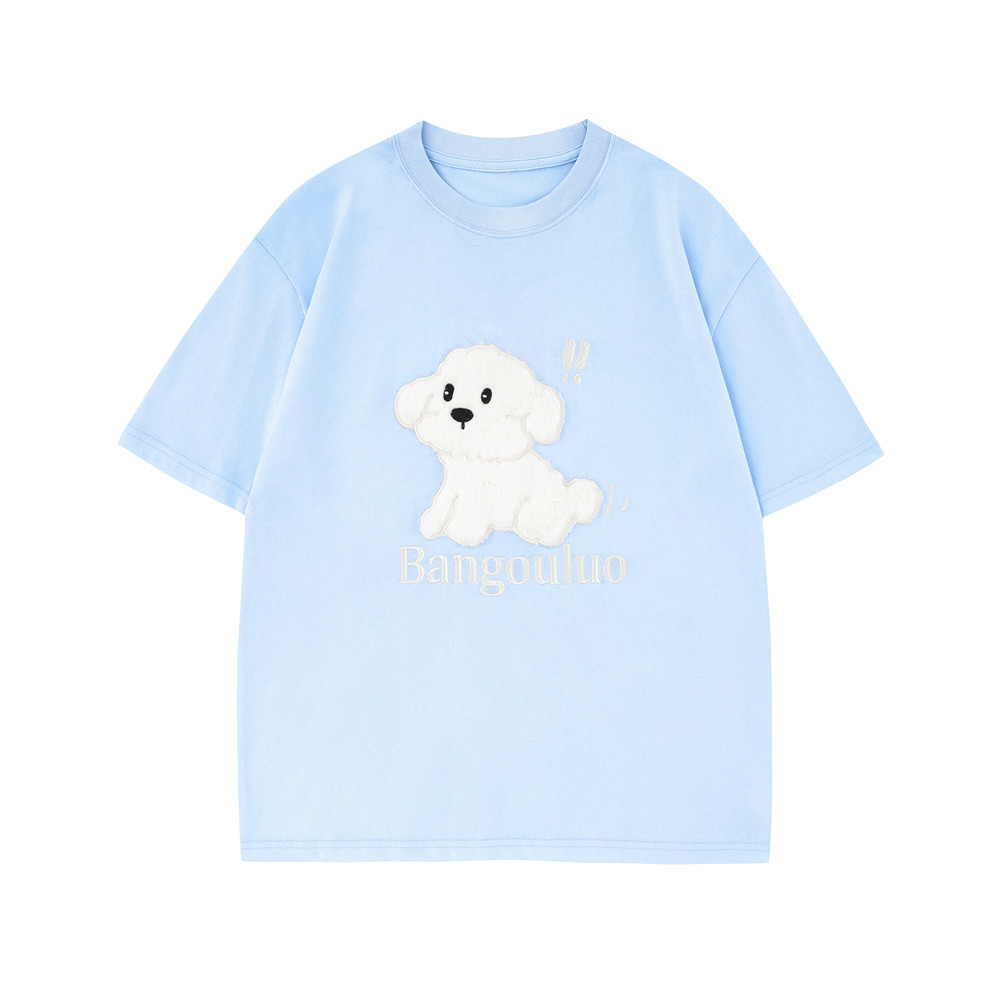 Street Fashion Ins Round Neck Half Sleeve