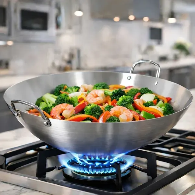 Stainless Steel Wok 2