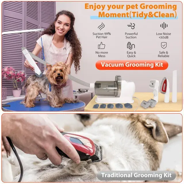 Pet Grooming Vacuum Set 3