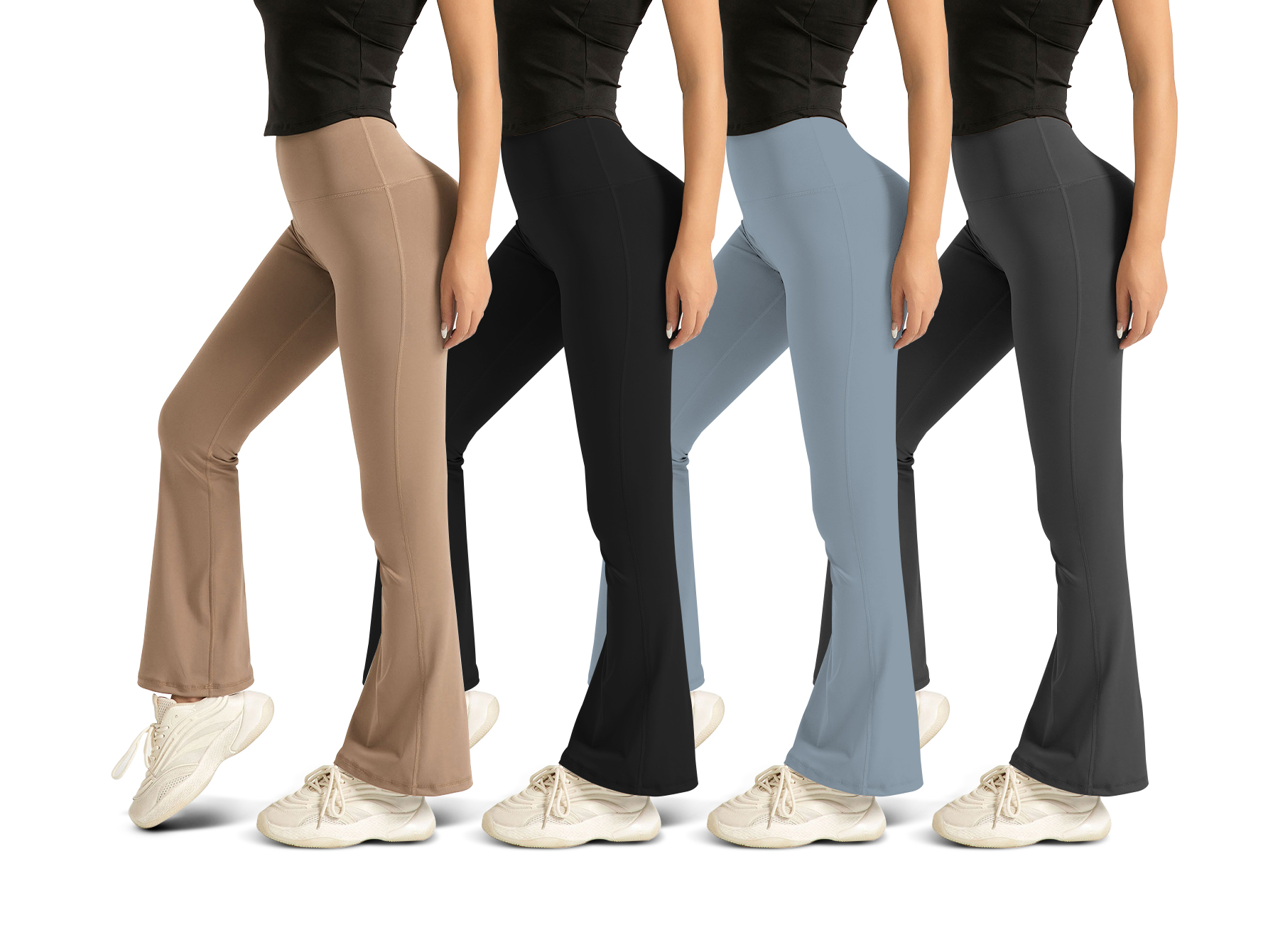 High-waist Lifting Yoga Flared Pants Nude Sensation Fitness