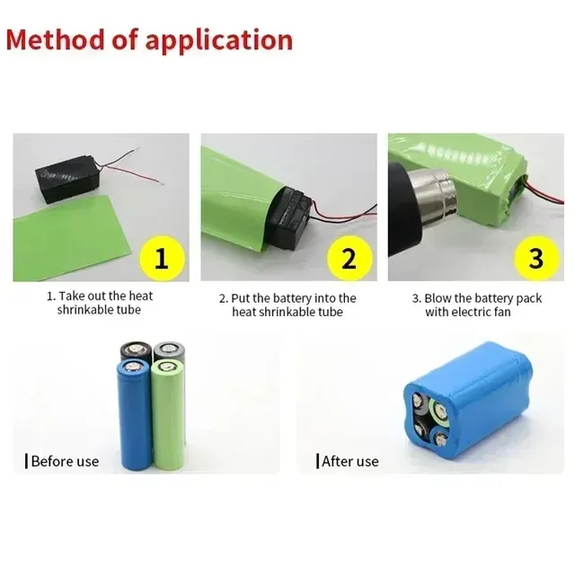 Blue PVC Heat Shrink Tubing for Battery Packs 4