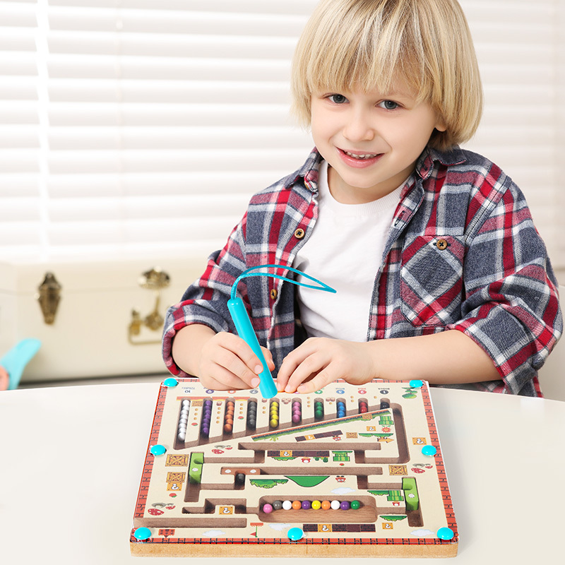 Wooden Bead Sorting Maze for Children 2