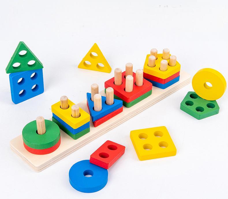 Non-Toxic Wooden Stacking Blocks for Toddlers 2