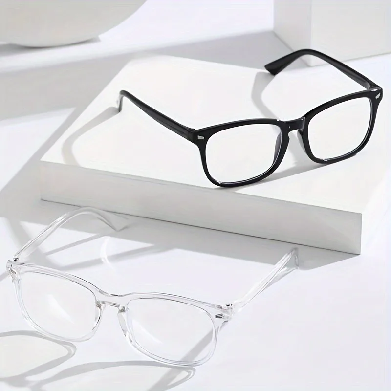 Lightweight Square Clear-Lens Computer Glasses 3