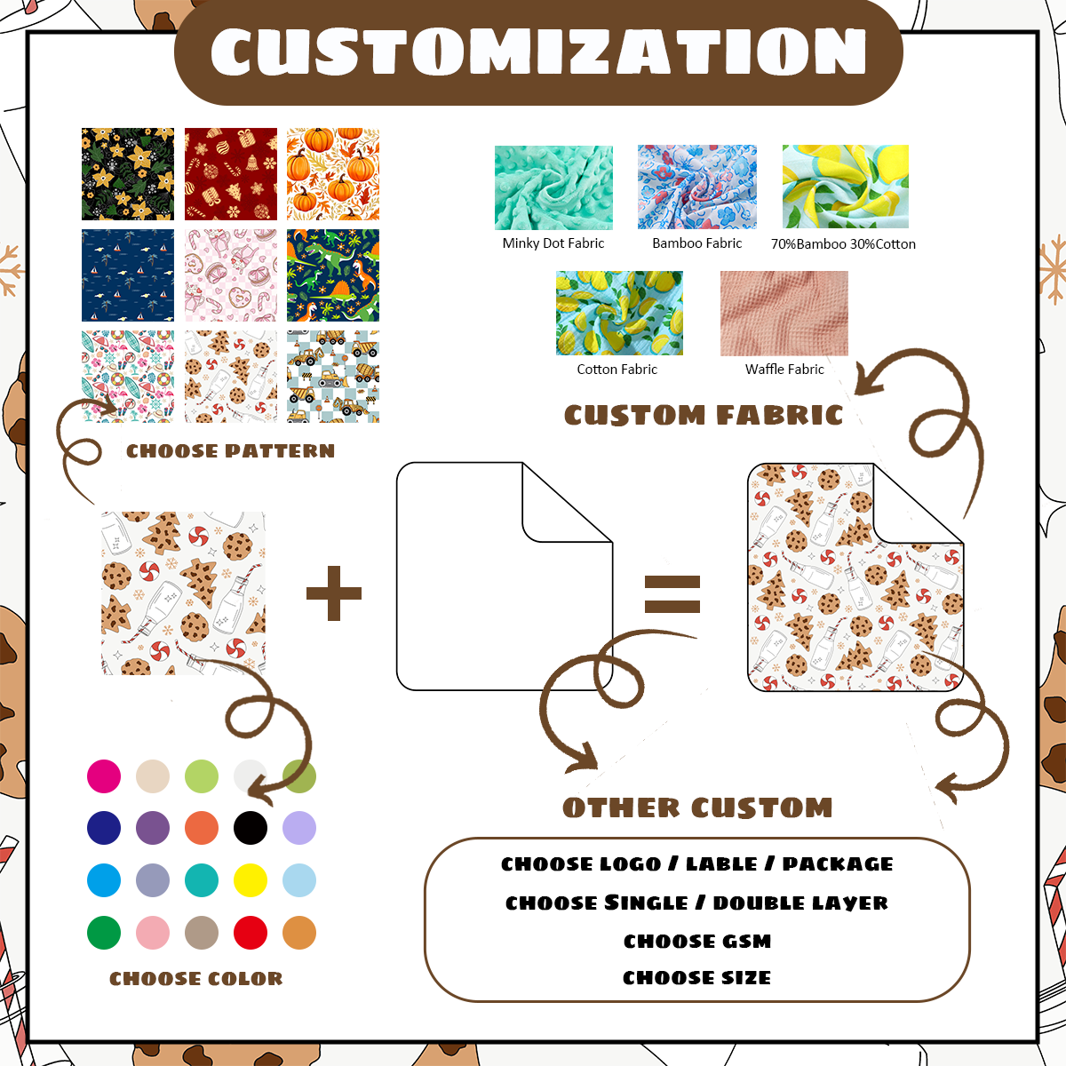 Print Organic Bamboo Cotton Double Gauze Newborn Baby 4