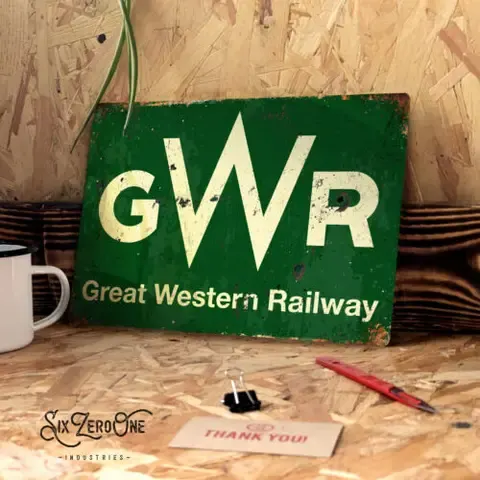 Vintage Railway Metal Sign