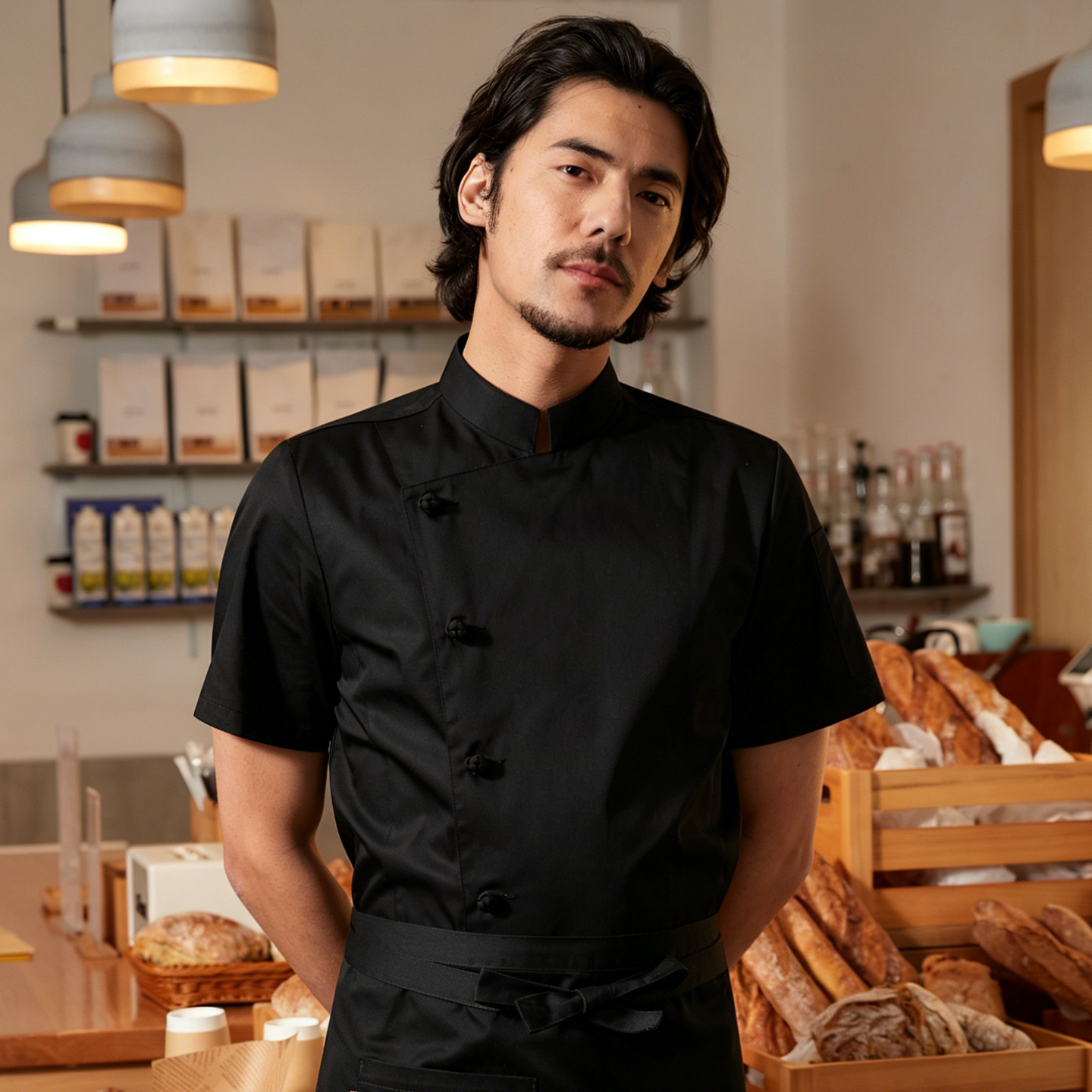 Short-Sleeve Polyester-Cotton Chef Jacket 3