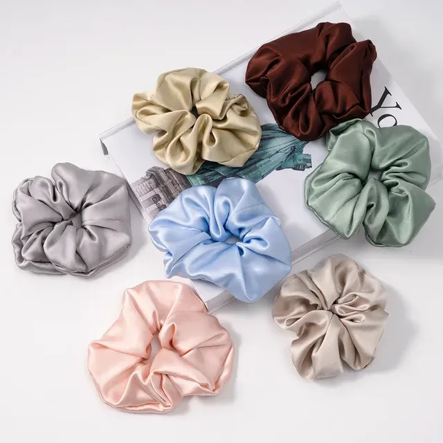 Seiden Haargummis Set aus 6A Satin 2