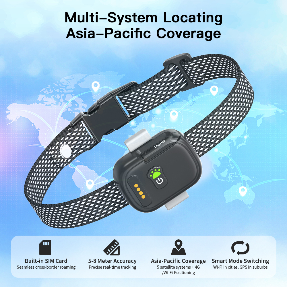 4G-GPS-Haustier-Tracker IPX7 wasserdicht 4