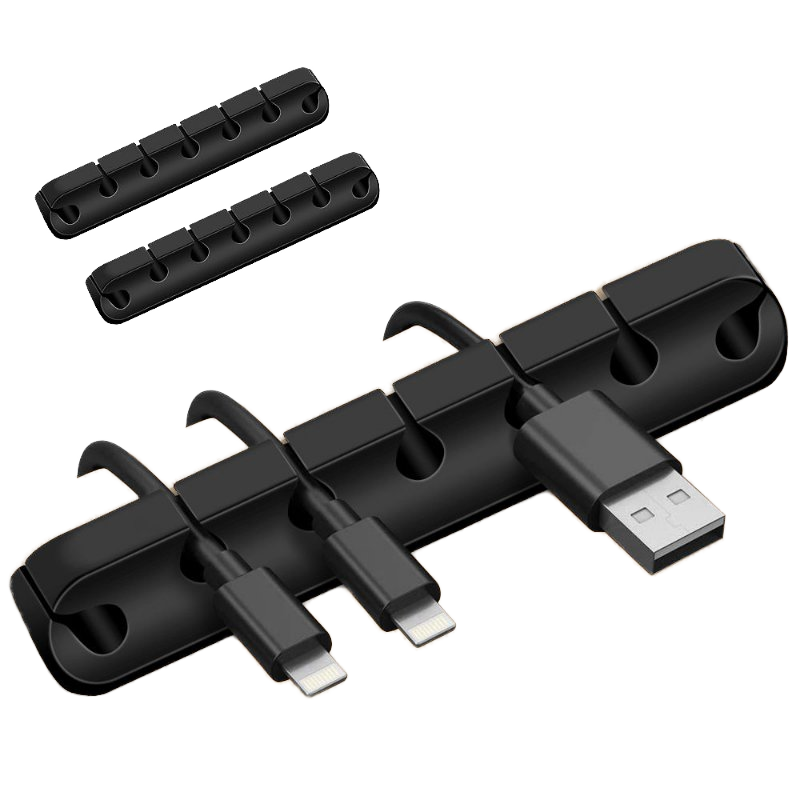 Multifunctional Cable Management Holder: Silicone Desktop Clip Set