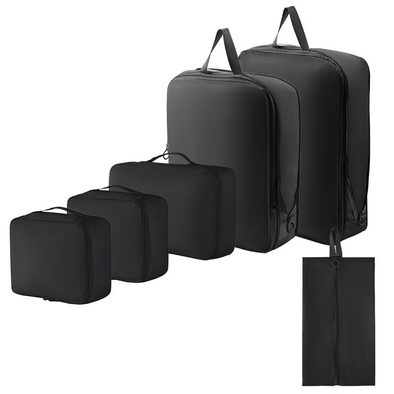 6pcs Compression Packing Cubes Set Travel Luggage Suitcase 4
