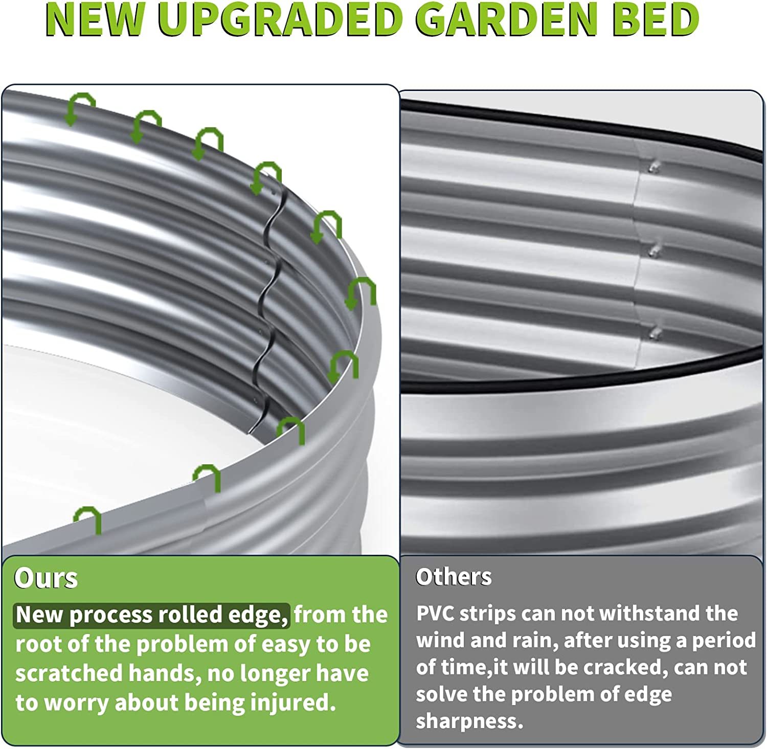 Galvanized Steel Raised Garden Bed Planter 3