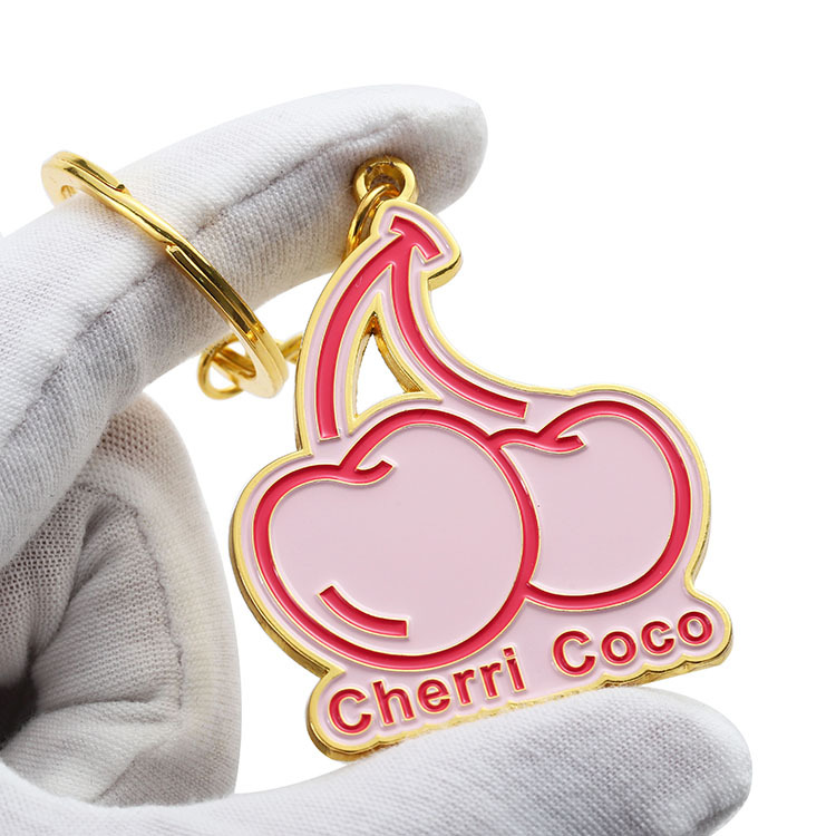 Gold-Plated Cartoon Enamel 3D Keychain 2